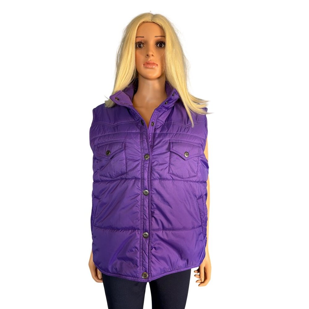 Walls Authentic Ranch Wear Purple Quilted Puffer Vest Women's XL - Picture 6 of 16